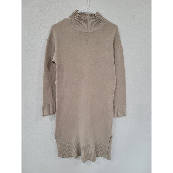 Rails Women's Mila Tie Waist Turtleneck Sweater Dress in Oatmeal size Large #13 - Picture 2 of 7